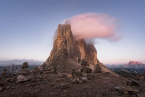 Patern saddle, Three Peaks, Tre Cime Di Lavaredo, Sunrise, Dolomites, South Tyrol, Italy, Europe Patern saddle, Three Peaks, Tre Cime Di Lavaredo, Sunrise, Dolomites, South Tyrol, Italy, Europe